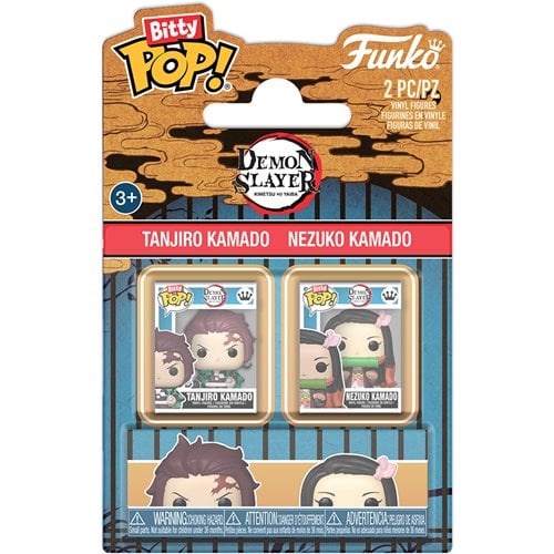 Demon Slayer Tanjiro Kamado and Nezuko Kamado Funko Bitty Pop! Mini-Figure 2-Pack