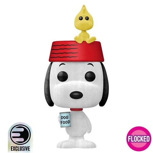 Peanuts Snoopy & Woodstock Flocked Funko Pop! Vinyl Figure #2096 - Exclusive, Flocked!