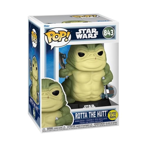 Star Wars: The Mandalorian and Grogu Rotta the Hutt (Wave 2) Glow-in-the-Dark Funko Pop! Vinyl Figure #843