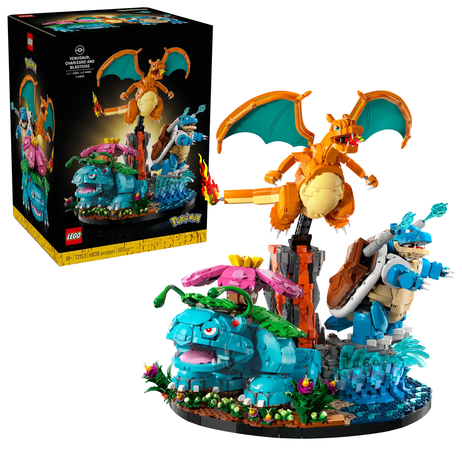 Preorder LEGO® Pokémon™ Venusaur, Charizard & Blastoise